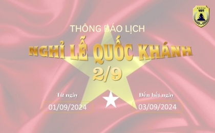 Thông báo nghỉ lễ Quốc Khánh 2/9